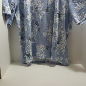 Karen Scott Butterfly V-Neck T-shirt 4X Tee